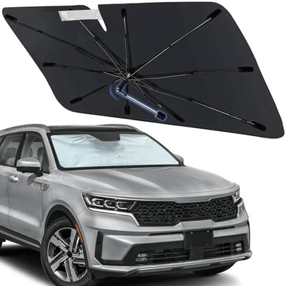 Windshield Sun Shade Umbrella for Kia Sorento 2011-2024 Front Windows by Visufy