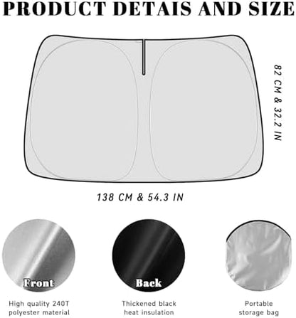 Car Windshield Sun Shade for Subaru 2014-2018 Forester Accessories (OEM Design) Reflective Foldable Heat Insulation Sunshade for Ultimate Protection - Image 5