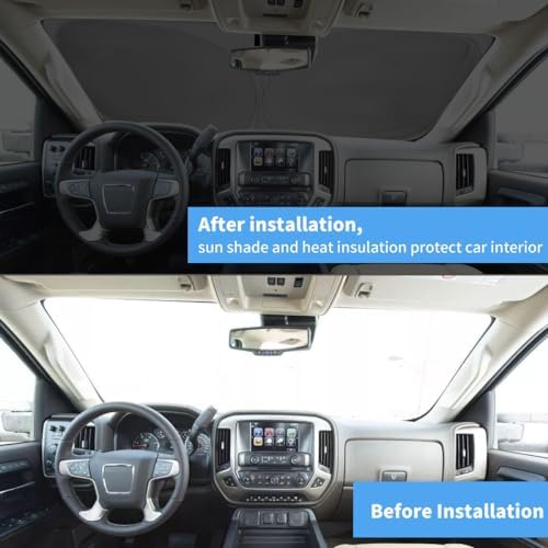 Windshield Sun Shade Car Sunshade Truck Accessories Fit 2026-2019 GMC - Image 5