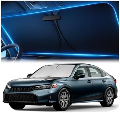 Magnelex Windshield Sun Shade for Honda Civic 2022 2023 2024 2025 2026, Foldable Car Window Sunshade, Heat & UV Visor Cover, Reflective Front Shades Accessories by Magnelex
