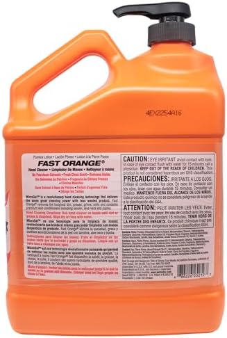 Fast Orange 25219 Pumice Lotion, Heavy Duty Hand Cleaner, Natural Citrus Scent, Waterless Cleaner for Mechanics, Strong Grease Fighter, 1 Gallon - Image 2