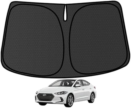 Elantra Windshield Sun Shade for Hyundai Elantra 2017-2020 Blocks UV Rays Accessories,1:1 Custom Foldable Thickened Wear-Resistant Front Window Sunshade Visor,Keeps Your Car Cooler by Achaltiza