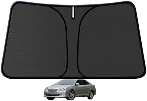 Camry Customized Windshield Sun Shade for 2018-2024 Camry TLE | XLE | SE | XSE | Hybrid Front Window Sunshade Visor Protector Foldable Blocks UV Rays Keep Car Cooler Accessories by aatoppus