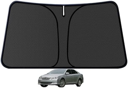 Camry Customized Windshield Sun Shade for 2018-2024 Camry TLE | XLE | SE | XSE | Hybrid Front Window Sunshade Visor Protector Foldable Blocks UV Rays Keep Car Cooler Accessories by aatoppus