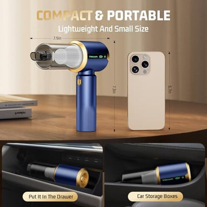 Cordless Car Vacuum Cleaner: 7-in-1 & 16000Pa Suction - Midnight Blue - Image 5