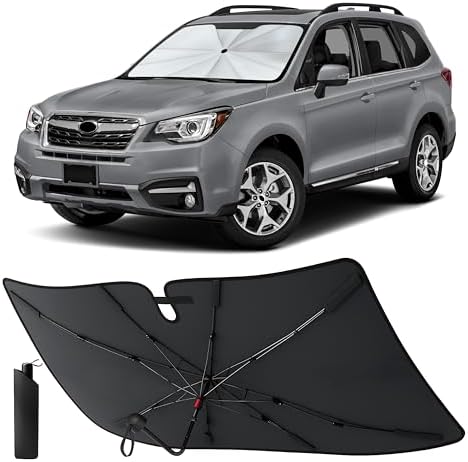 EcoNour Windshield Sunshade & Window Tint for Subaru Forester 2014 2015 2016 2017 2018 | Front Windshield Sun Shade UV Heat Blocker | Foldable Car Sun Visor Interior Cooling Accessories by EcoNour