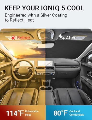 Proadsy Custom Fit Car Windshield Sun Shade for 2022-2026 Hyundai Ioniq - Image 2
