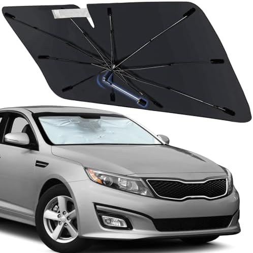 Windshield Sun Shade Umbrella for Kia Optima 2013-2015 Front Windows by Visufy