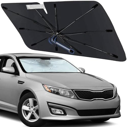Windshield Sun Shade Umbrella for Kia Optima 2013-2015 Front Windows by Visufy