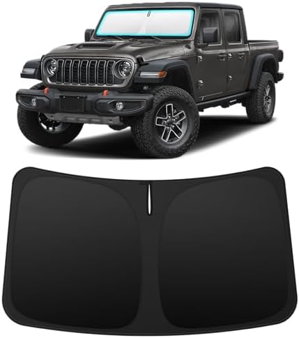 INSAUTO Custom Fit Windshield Sun Shade for Jeep Gladiator 2020-2026 by INSAUTO