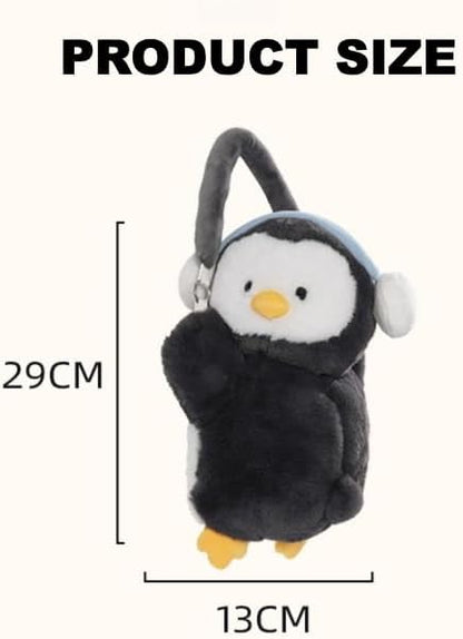 Penguin Car Tissue Holder Plush Cute Hanging Paper Towel Dispenser for Handle or Seat Back Soft Animal Design for Car Home Bathroom - Image 6