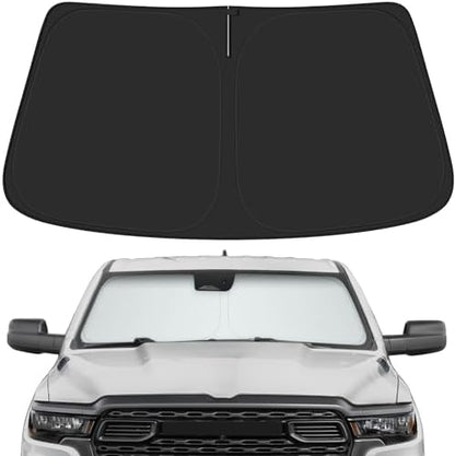 Car Windshield Sun Shade for Dodge 2019-2025 2026 RAM 1500 Accessories (OEM Design) Reflective Foldable Heat Insulation Sunshade for Ultimate Protection by Unknown