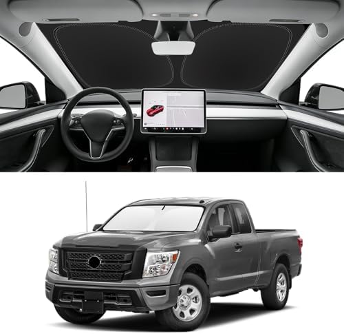 Custom Fit Windshield Sun Shade for Nissan Titan 2017-2024 by SLOGENTO