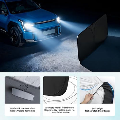 Windshield Sun Shade for Kia EV9 2024-2026 Sunshade - Image 5