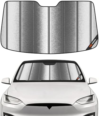 Pigenius Windshield Sunshade for Tesla Model X 2016-2026 Custom Front Window Sun Shade - Metallic by Pigenius