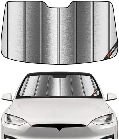 Pigenius Windshield Sunshade for Tesla Model X 2016-2026 Custom Front Window Sun Shade - Metallic by Pigenius