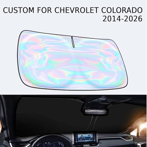 Windshield Sun Shade for Chevrolet Colorado 2014-2025 2026-4 Layers Sunshade Compatible with Chevrolet Colorado Foldable Front Window Sunshade Sun Visor Protector Block UV Rays Keep Your Car Cooler - Image 2
