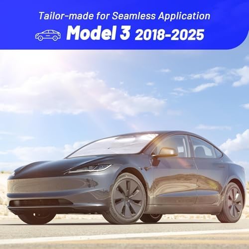 Windshield Sun Shade Umbrella Custom Fit for Tesla Model 3 2018-2025 - Image 3