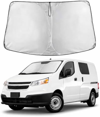 EcoNour Windshield Sunshade Compatible for Chevrolet City Express 2015-2018 by EcoNour