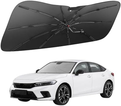 Zanch 2026 Upgraded Windshield Sun Shade Umbrella: Custom Fit for Honda Civic 2016-2025 Front Window Sunshade, Block UV Rays & Keep Car Cool, Precision 1:1 Scan for Civic, No Gaps & No Scratches. by Zanch