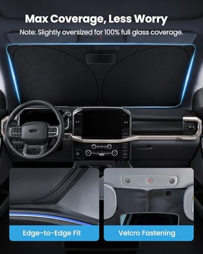 REEVAA Car Windshield Sun Shade for Ford F150/250/350/450 2026 - Image 5