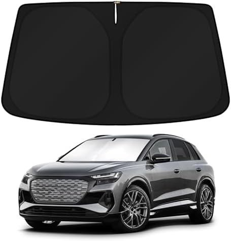 KUST Windshield Sun Shade for 2022-2024 2025 2026 Audi Q4 E-tron Etron Accessories Custom Fit Sunshade Sun Visor Protector Foldable Blocks UV Rays Keep Your Car Cooler by KUST