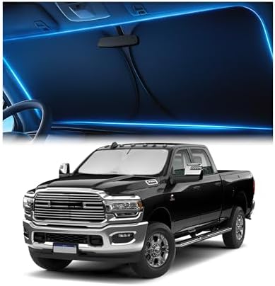 Magnelex Windshield Sun Shade for Dodge RAM 2500 3500 2010-2025 2026, Foldable Car Window Sunshade, Heat & UV Visor Cover, Reflective Front Shades Accessories by Magnelex