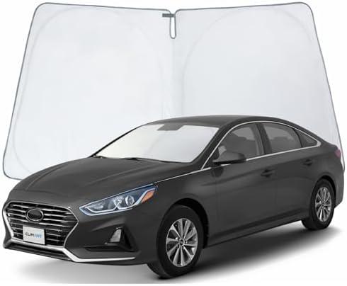CLIM ART Windshield Sun Shade for Hyundai Sonata 2016-2019, Custom-Fit Foldable Car Sunshade, Vehicle Sun Protector, Front Auto Windshield Cover, Car Accessories - WS6003 by CLIMART