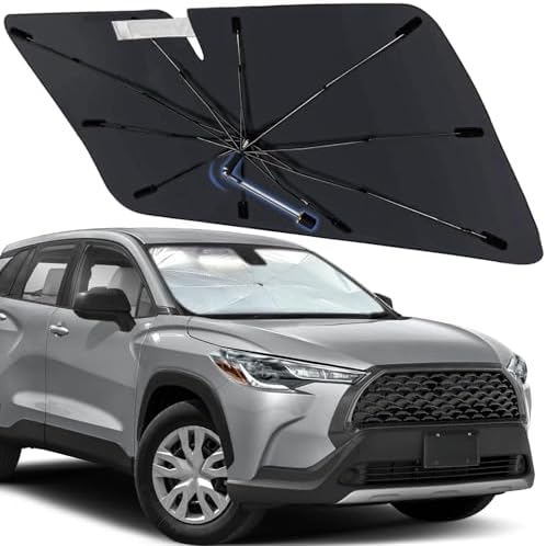 Windshield Sun Shade for Toyota Corolla Cross 2022-2026, Umbrella Shades by Visufy