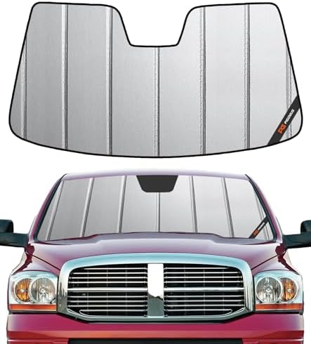Pigenius Windshield Sunshade for Dodge Ram 1500 2002-2008 Front Window Sun Shade - Safeguard by Pigenius