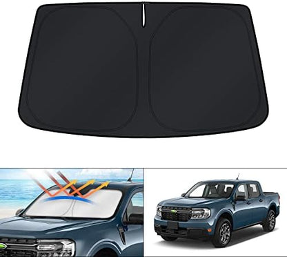 KUST Windshield Sun Shade for Ford Maverick Accessories 2022-2024 2025 2026 Window Sunshade Sun Visor Protector Foldable Blocks UV Rays Keep Car Cooler by KUST
