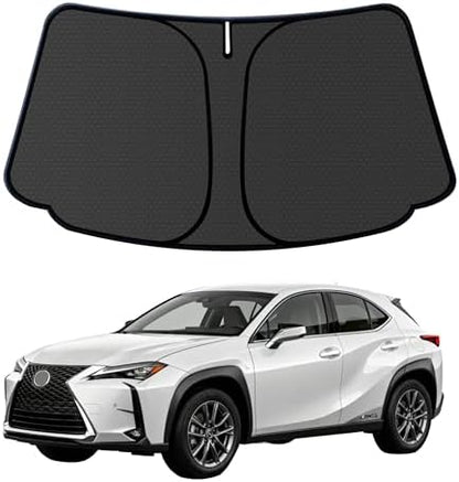 UX Windshield Sun Shade for UX 2019-2025 200/250h/260h/300h/300e Blocks UV Rays Accessories,1:1 Custom Foldable Thickened Wear-Resistant Front Window Sunshade Visor,Keeps Your Car Cooler by Achaltiza