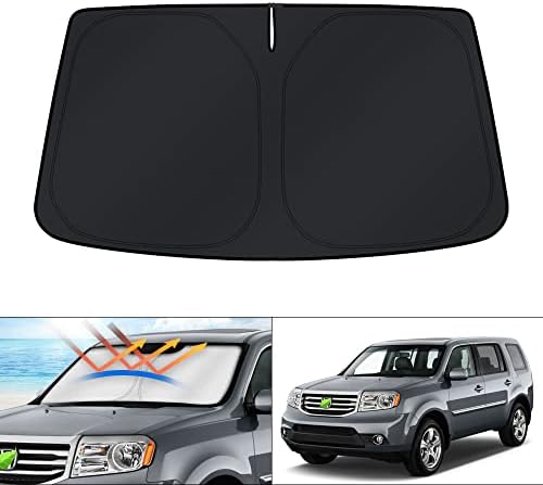 KUST Windshield Sun Shade for Honda Pilot SUV 2009-2015 Accessories Window Sunshade Sun Visor Protector Foldable Blocks UV Rays Keep Your Car Cooler by KUST