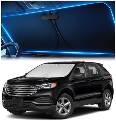 Magnelex Windshield Sun Shade for Ford Edge 2015-2024, Foldable Car Window Sunshade, Heat & UV Visor Cover, Reflective Front Shades Accessories by Magnelex