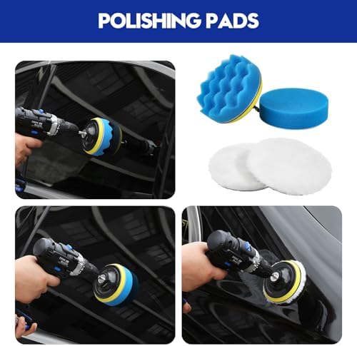 Qydipclin 41Pcs Car Detailing Kit, Car Detailing Brush Set, Car Wash Cleaning Kit, Car Detailing Brushes, Professional Car Care Kit for Interior Exterior Wheels, Blue - Image 3