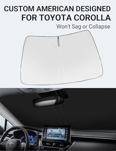Proadsy Custom Fit Car Windshield Sun Shade for 2019-2025 Toyota Corolla - Image 2