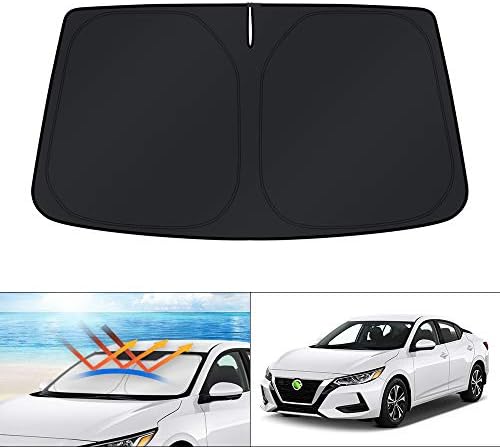 KUST Windshield Sun Shade for 2020-2025 Nissan Sentra Sedan Accessories, Custom Fit Car Front Sunshade Foldable Sun Visor Protector Blocks UV Rays Keep Your Car Cooler by KUST