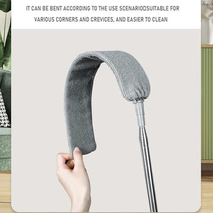 100 inches Retractable Gap Dust Cleaner Cleaning Tools with 4 Microfiber Dusting Cloths Long Handle, Washable and Retractable Duster Brush for Cleaning Under Appliances Furniture Couch Fridge - Image 6