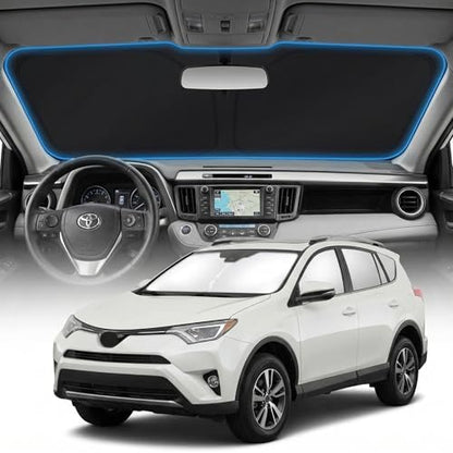 for Toyota Rav4 Sun Shade Windshield Cover - Custom Fit Rav4 Accessories 2013-2018 Sunshade Foldable UV Protection & Heat Shield Sun Visor Accessories by Unknown