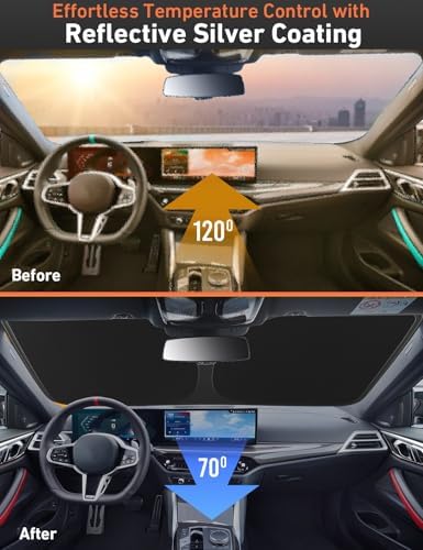 EcoNour Windshield Sunshade Compatible for Honda Pilot 2009-2013 2014 2015 - Image 4