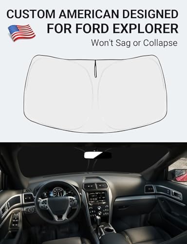 Proadsy Custom Fit Car Windshield Sun Shade for 2016-2019 Ford Explorer - Image 2