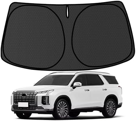 Palisade Windshield Sun Shade for Hyundai Palisade 2020-2024 2025 Blocks UV Rays Accessories,1:1 Custom Foldable Thickened Wear-Resistant Front Window Sunshade Visor,Keeps Your Car Cooler by Achaltiza