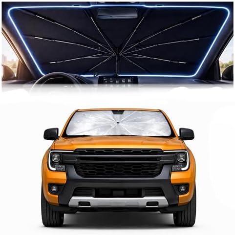 Car Windshield Sun Shade Umbrella for Ford Ranger 2019-2024 by Unknown