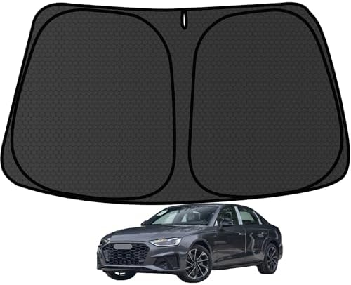 A4L Windshield Sun Shade for Audi A4L 2018-2025 Blocks UV Rays Accessories,1:1 Custom Foldable Thickened Wear-Resistant Front Window Sunshade Visor,Keeps Your Car Cooler by Achaltiza