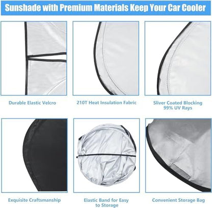 Windshield Sun Shade Sun Visor Accessories for Hyun-dai Palisade 2026-2020 - Image 2