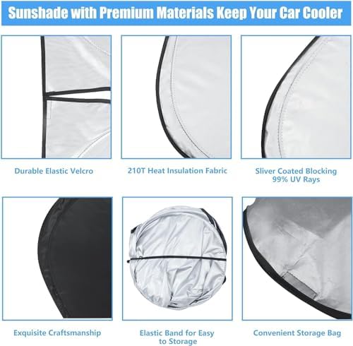 Windshield Sun Shade Car Accessories for Kia Telluride 2020-2025 - Image 2