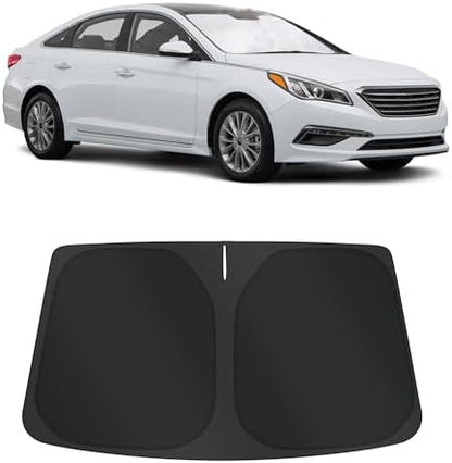 TINGLU Sun Shade for Hyundai Sonata Sedan 2015-2019 Accessories Windshield Sun Shade Window Shade UV Rays Protection Sun Visor Cover with Steering Wheel Sunshade Storage Bag by TINGLU
