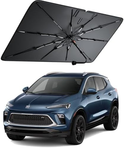 Windshield Sun Shade for Buick Encore GX 2020–2026, Foldable Umbrella Sunshade with 100% UV Block, Multi-Layer Heat Insulation, Reinforced 10-Rib Frame, Keeps Car Cooler, Summer Car Accessory by Amadaw