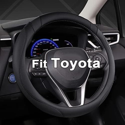 West Llama Customized Auto Car Steering Wheel Cover for Toyota Prius,86,13.75-14.25 inch by WESTLLAMA