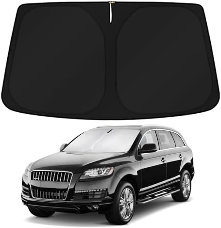 KUST Windshield Sun Shade for Audi Q7 Accessories 2007-2015 Window Shade Sun Visor Protector Foldable Blocks UV Rays Keep Your Car Cooler by KUST